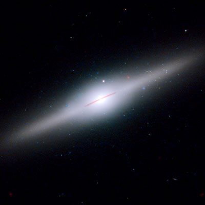 Hubble image of edge-on Spiral Galaxy ESO 243-49
